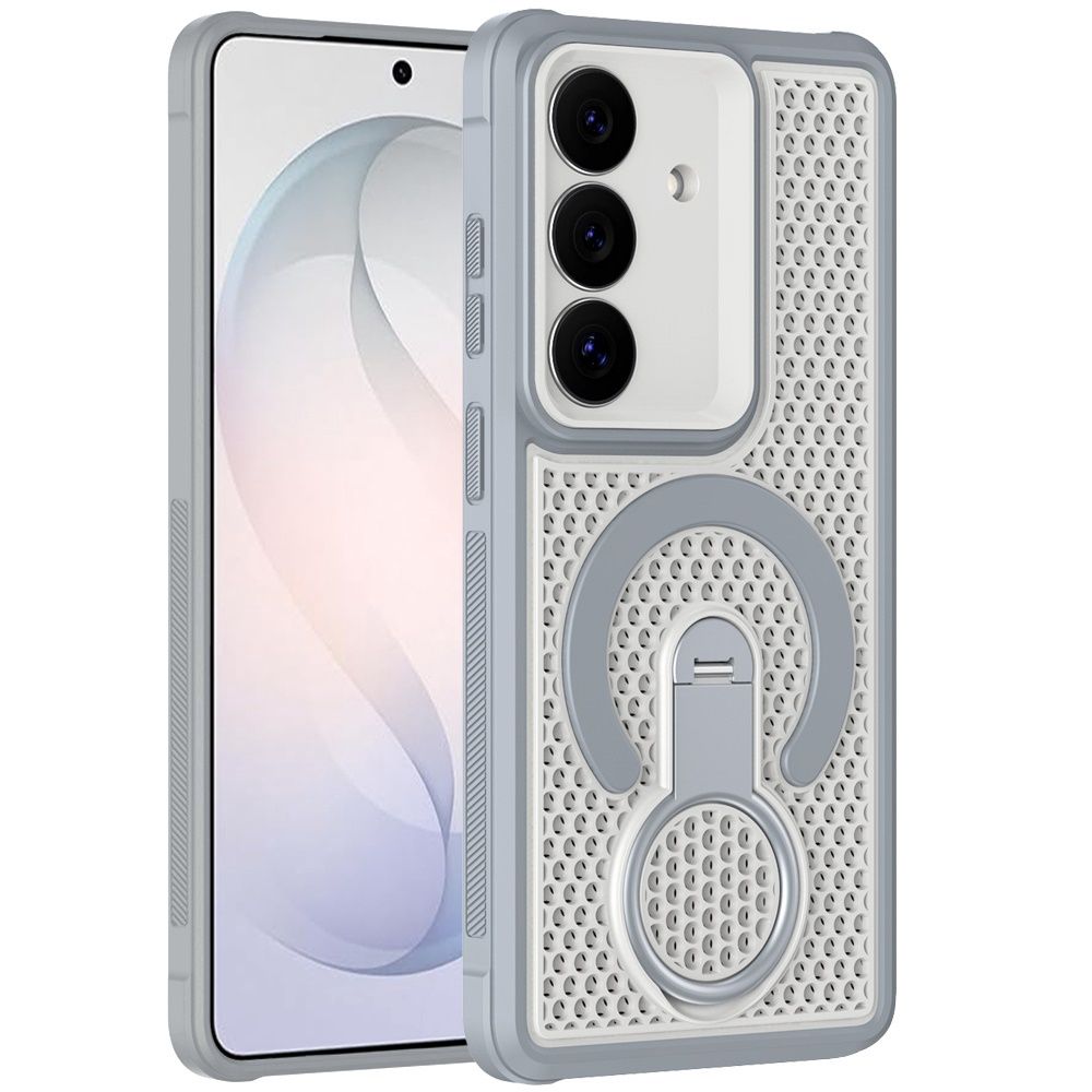 Magnetic Honeycomb Kickstand Hybrid Case For Samsung s26 - Gray