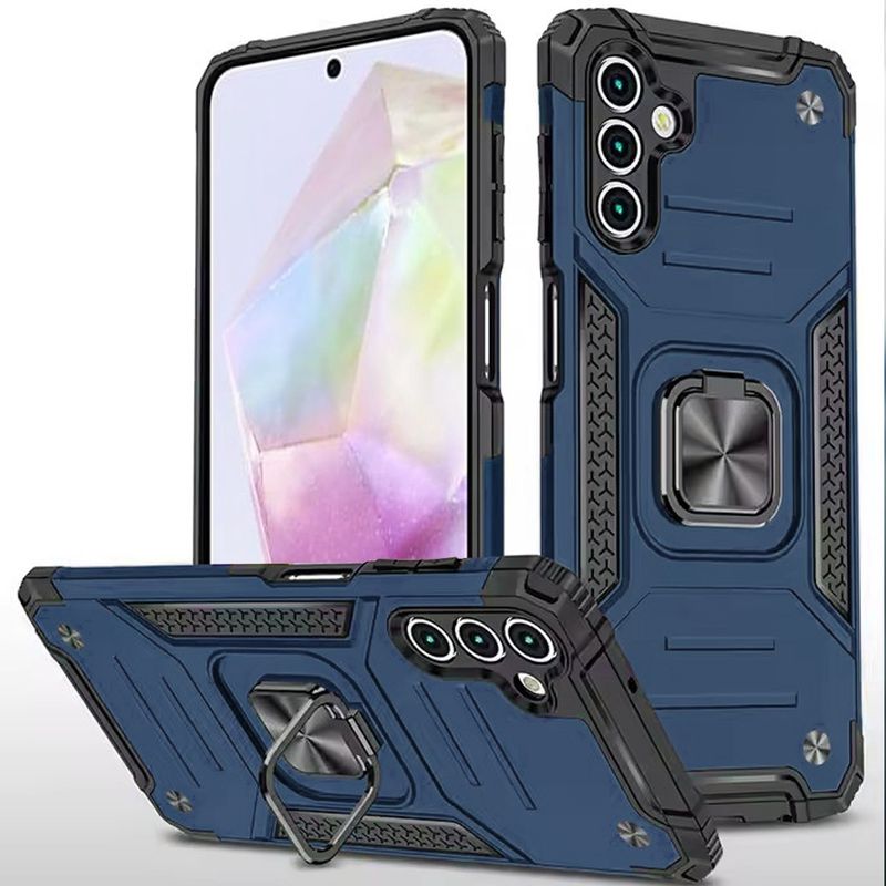 Samsung A16 5G Robust Magnetic Kickstand Hybrid Case Cover - BLUE