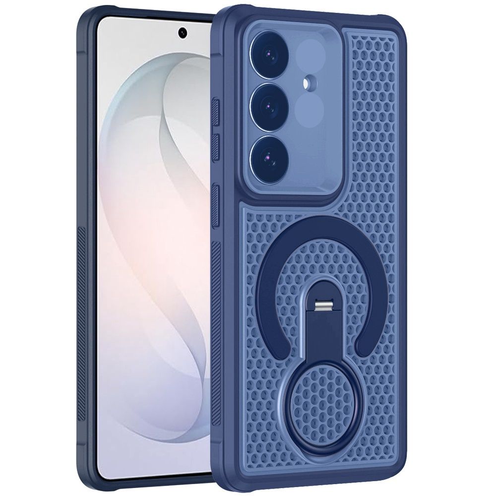 Magnetic Honeycomb Kickstand Hybrid Case For Samsung s26 Plus - Blue