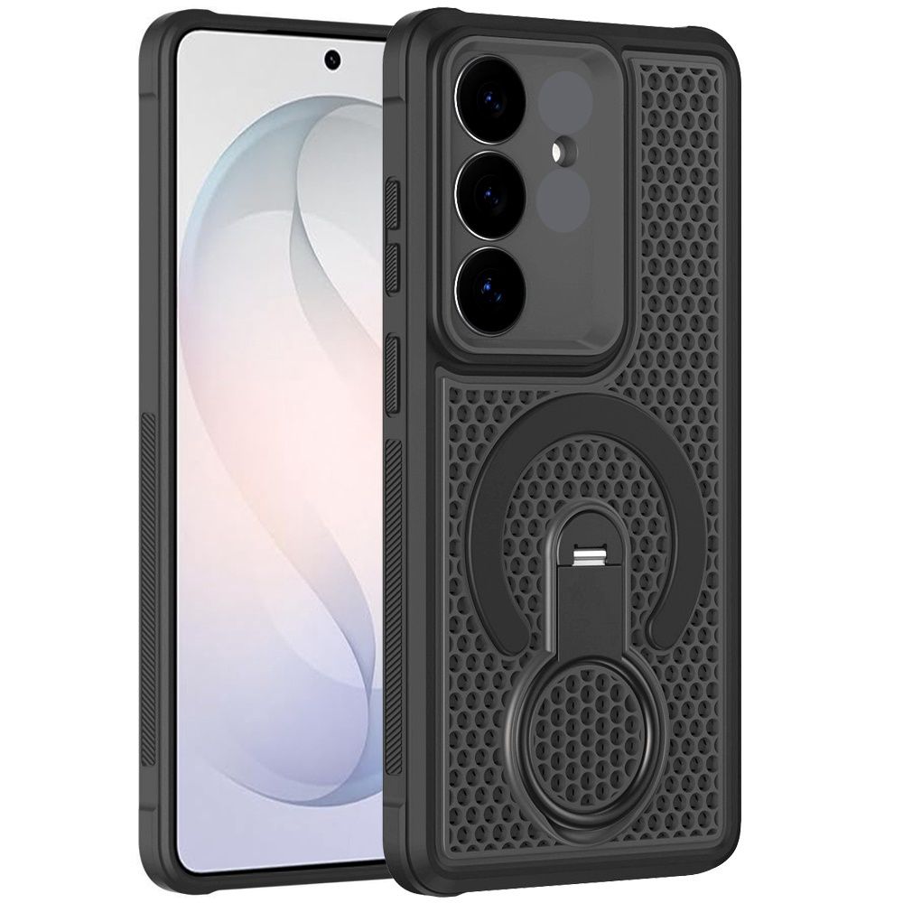 Magnetic Honeycomb Kickstand Hybrid Case For Samsung s26 Plus - Black