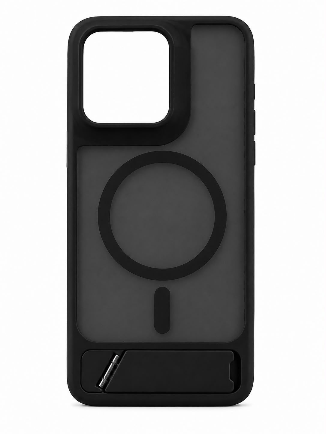 Matte Magnetic Hybrid with Metal Kickstand Case For Motorola Moto G 5G 2025 / 2026 / G Play 2026 - Black
