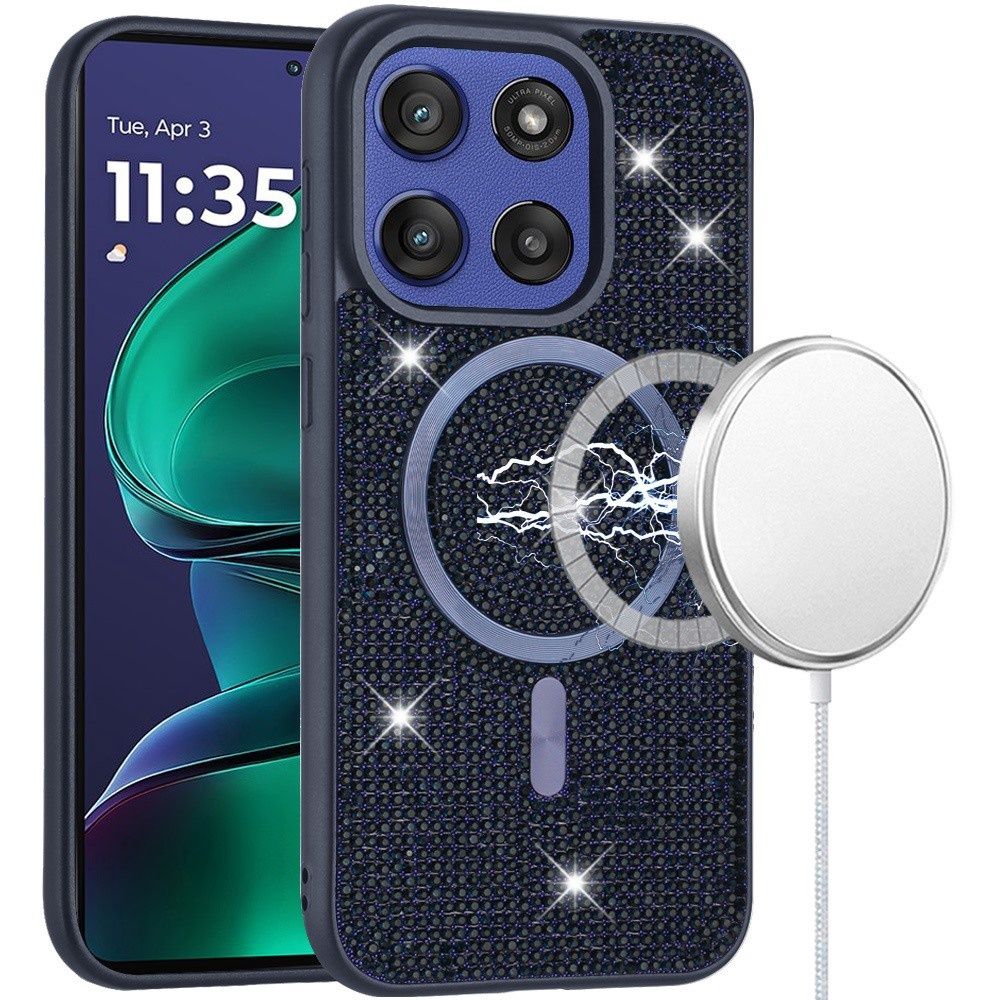 Diamond  Magnetic Circle with CD Pattern Hybrid for Moto G Stylus 5G 2026/2025 - Blue