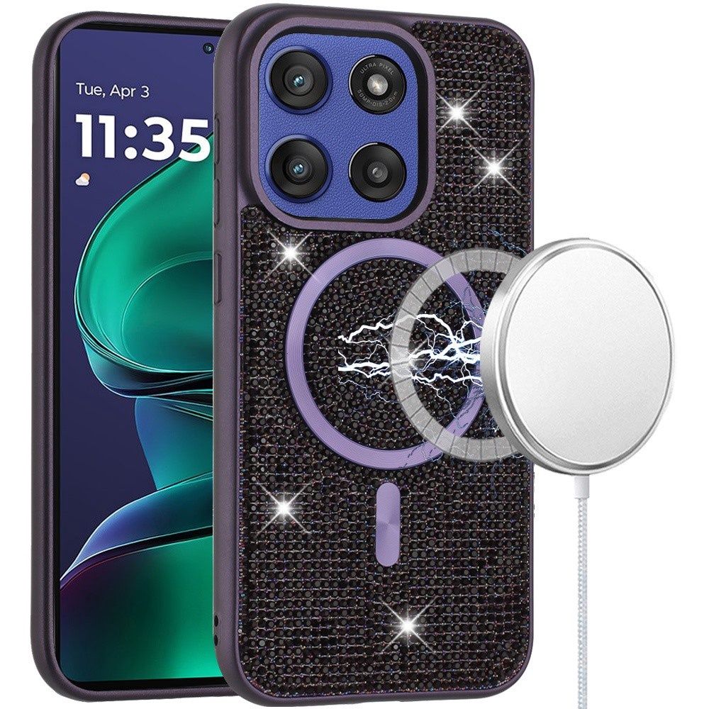 Diamond [Magnetic Circle] with CD Pattern Hybrid For Moto G Stylus 5G 2026/2025 - Purple