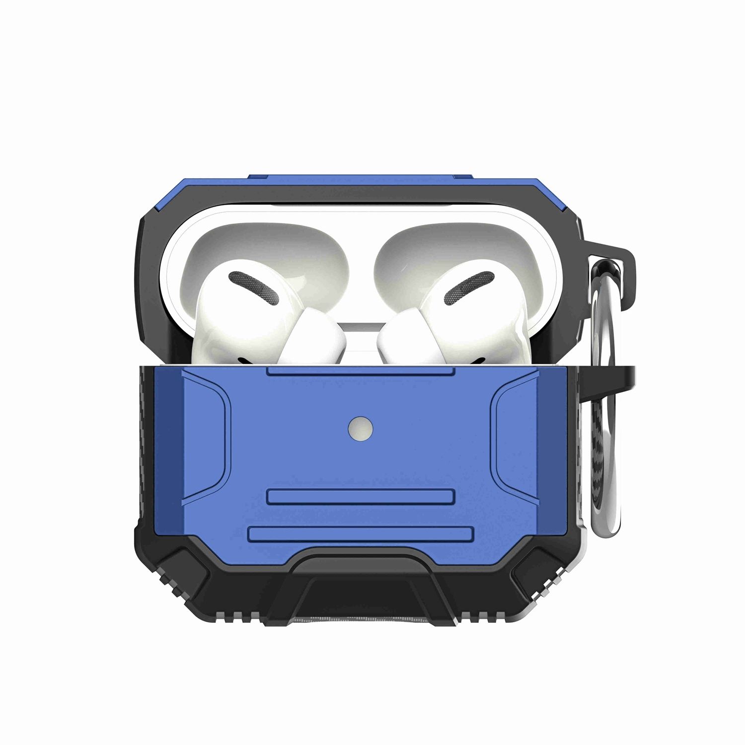 AirPods 3 Rugged ShockProof Hybrid With Metal Hook Case Cover - blue