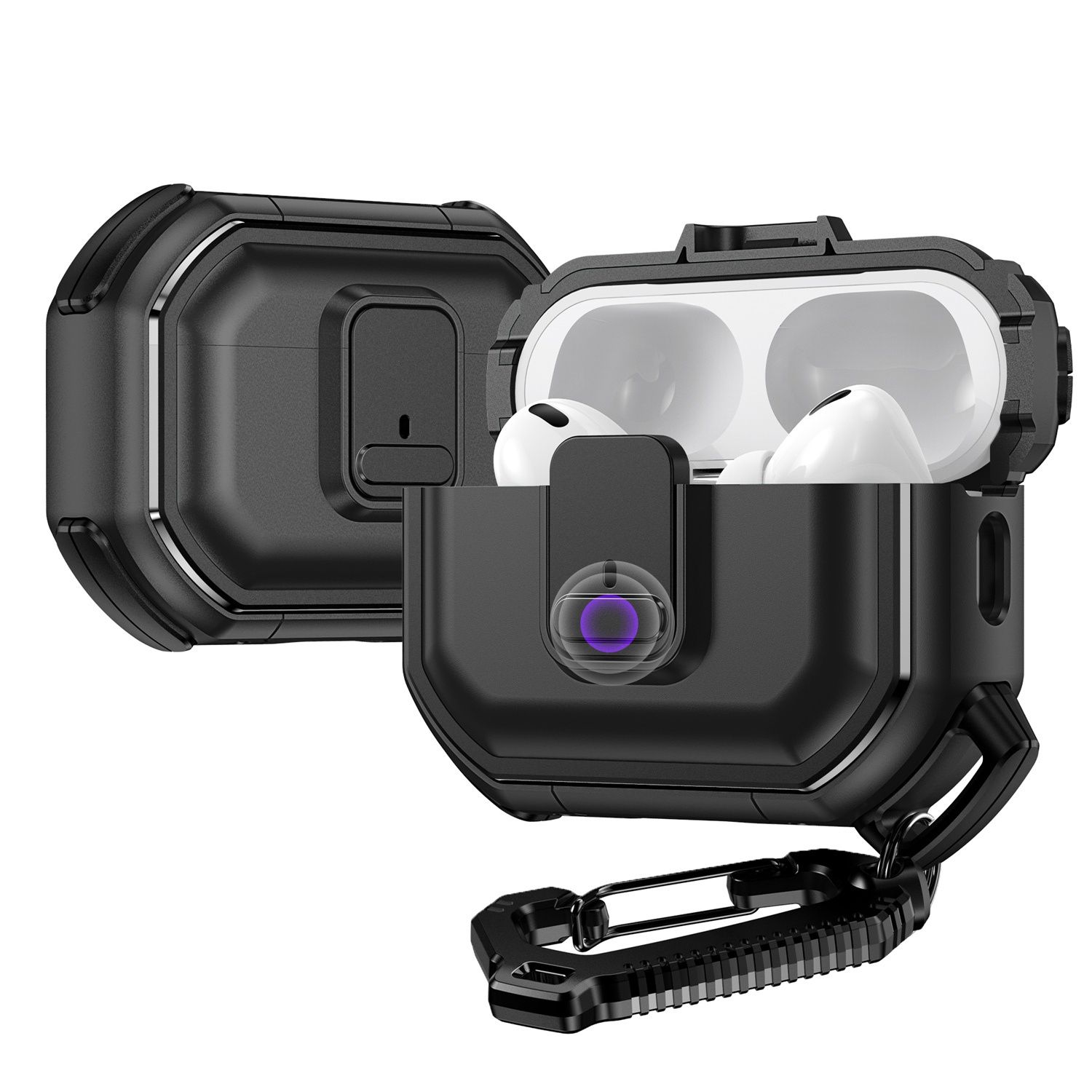 AirPods 3 Switch Button Hybrid with Belt Loop - Black