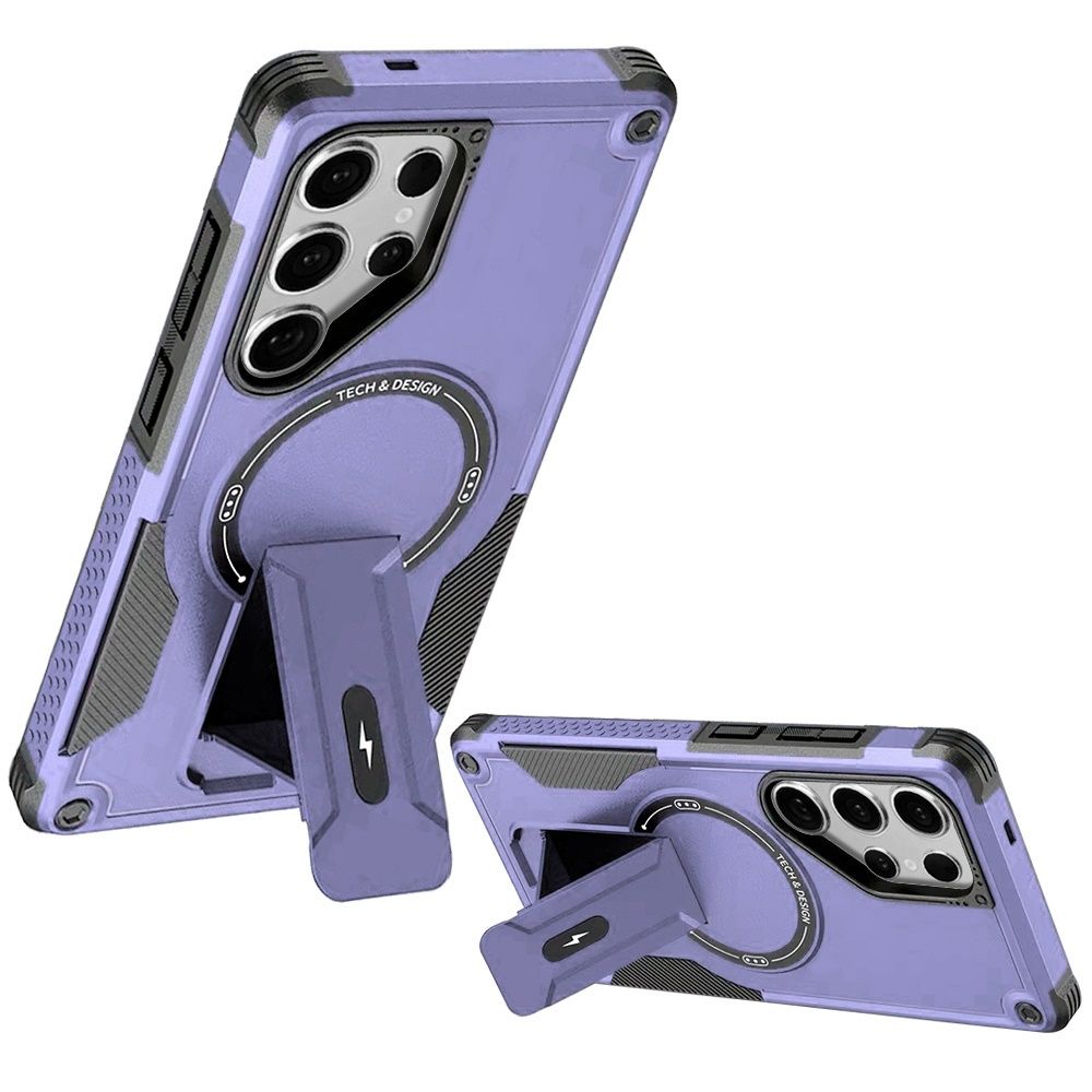 Samsung s25 Ultra Sturdy Bracket Kickstand Magnetic Hybrid - Purple