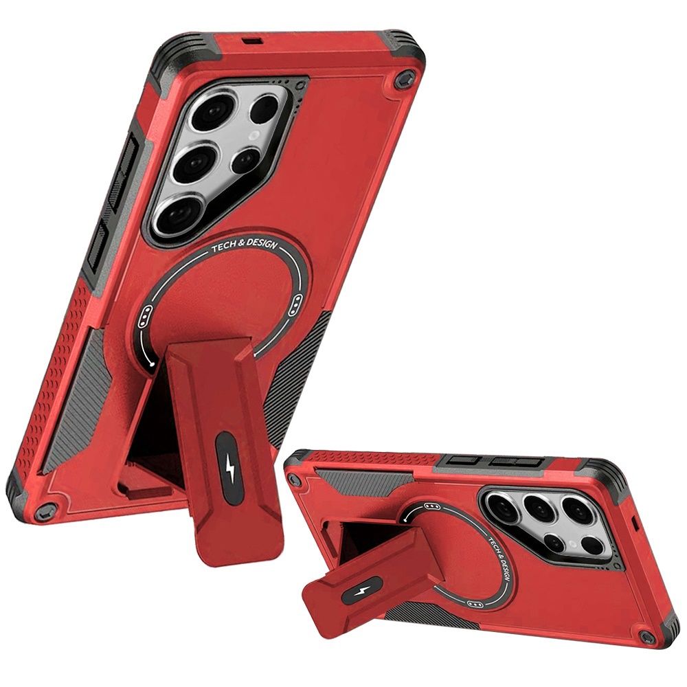 Samsung A17 5G Sturdy Bracket Kickstand Magnetic Hybrid - Red