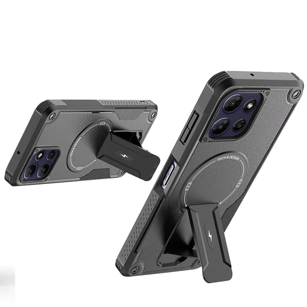 Samsung Galaxy s24 Ultra Sturdy Bracket Kickstand Magnetic Hybrid - Black