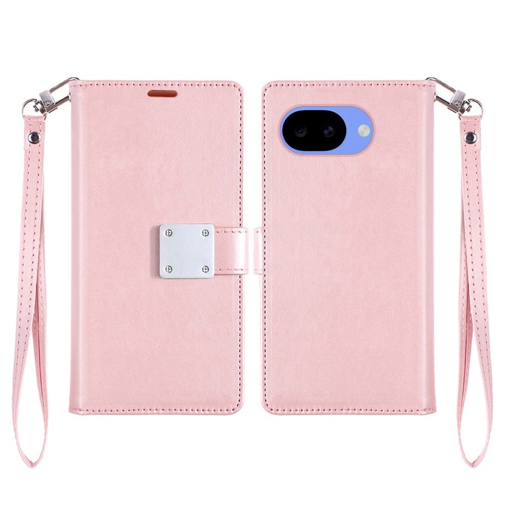 Wallet ID Card Holder Case Cover for Google Pixel 10a  - Rose Gold