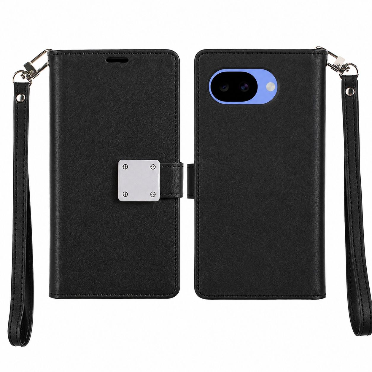 Wallet ID Card Holder Case Cover for Google Pixel 10a- Black