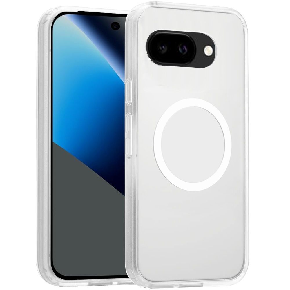 Magnetic Circle Smooth Safe Matte Feel Hybrid Case for Google Pixel 10a - Clear