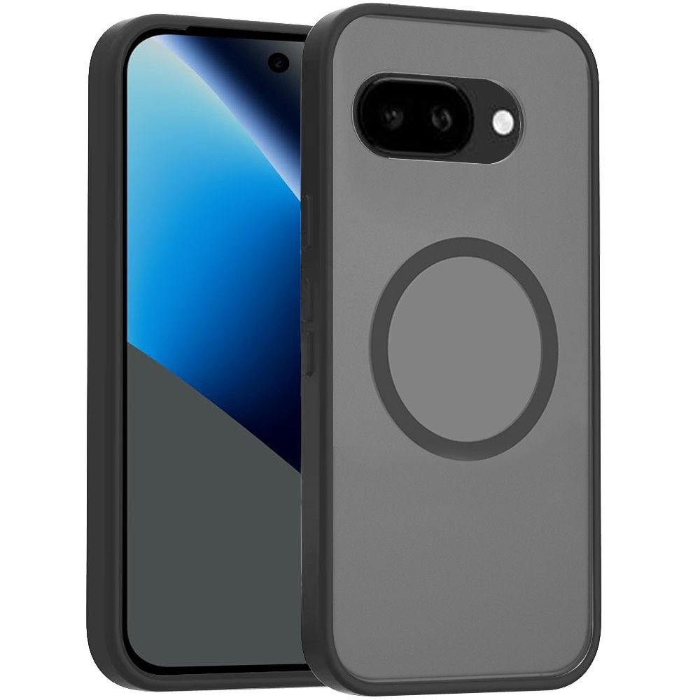 Magnetic Circle Smooth Safe Matte Feel Hybrid Case for Google Pixel 10a - Black