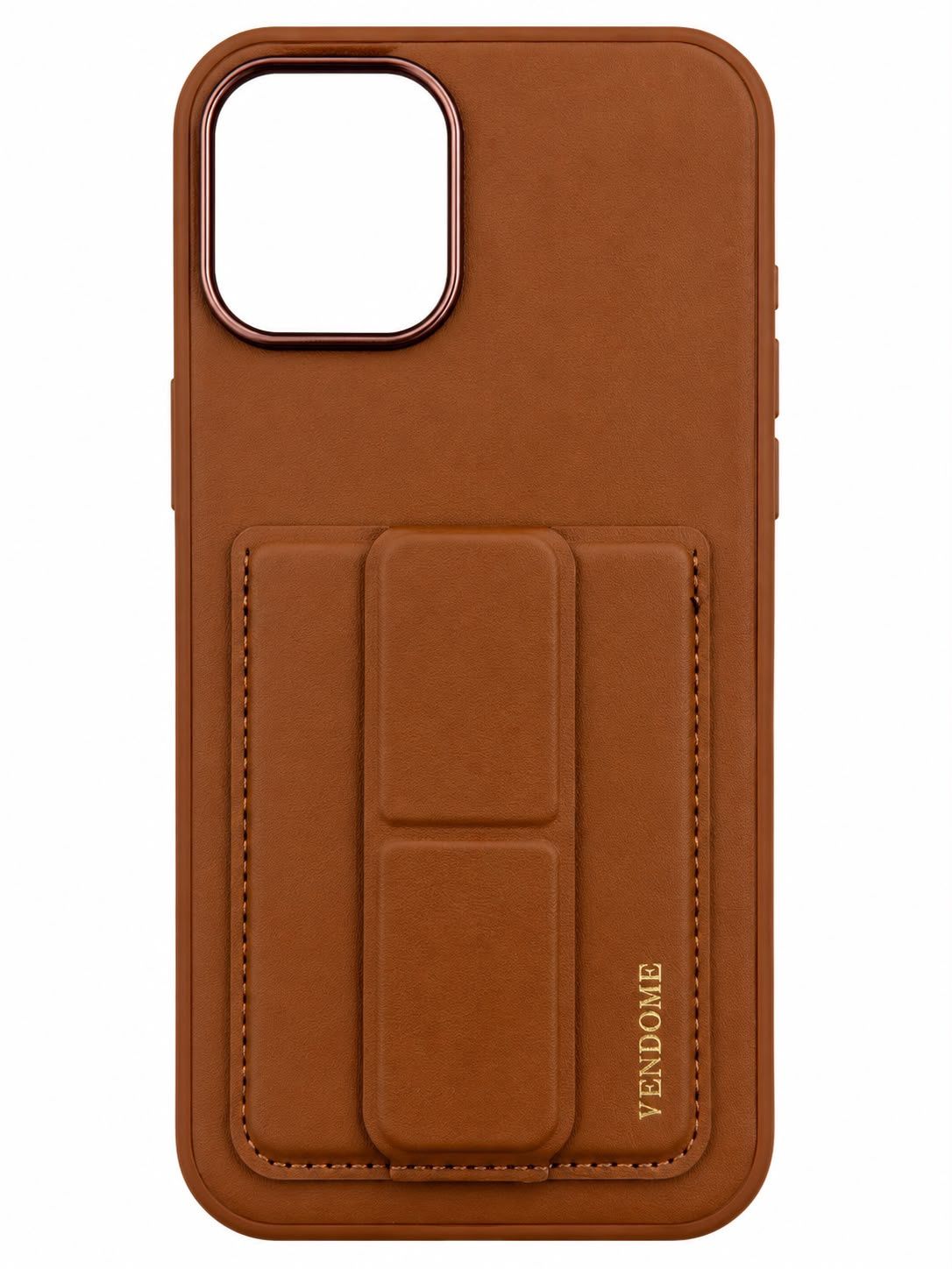 YD LEATHER KICKSTAND CASE for Iphone 11- Brown