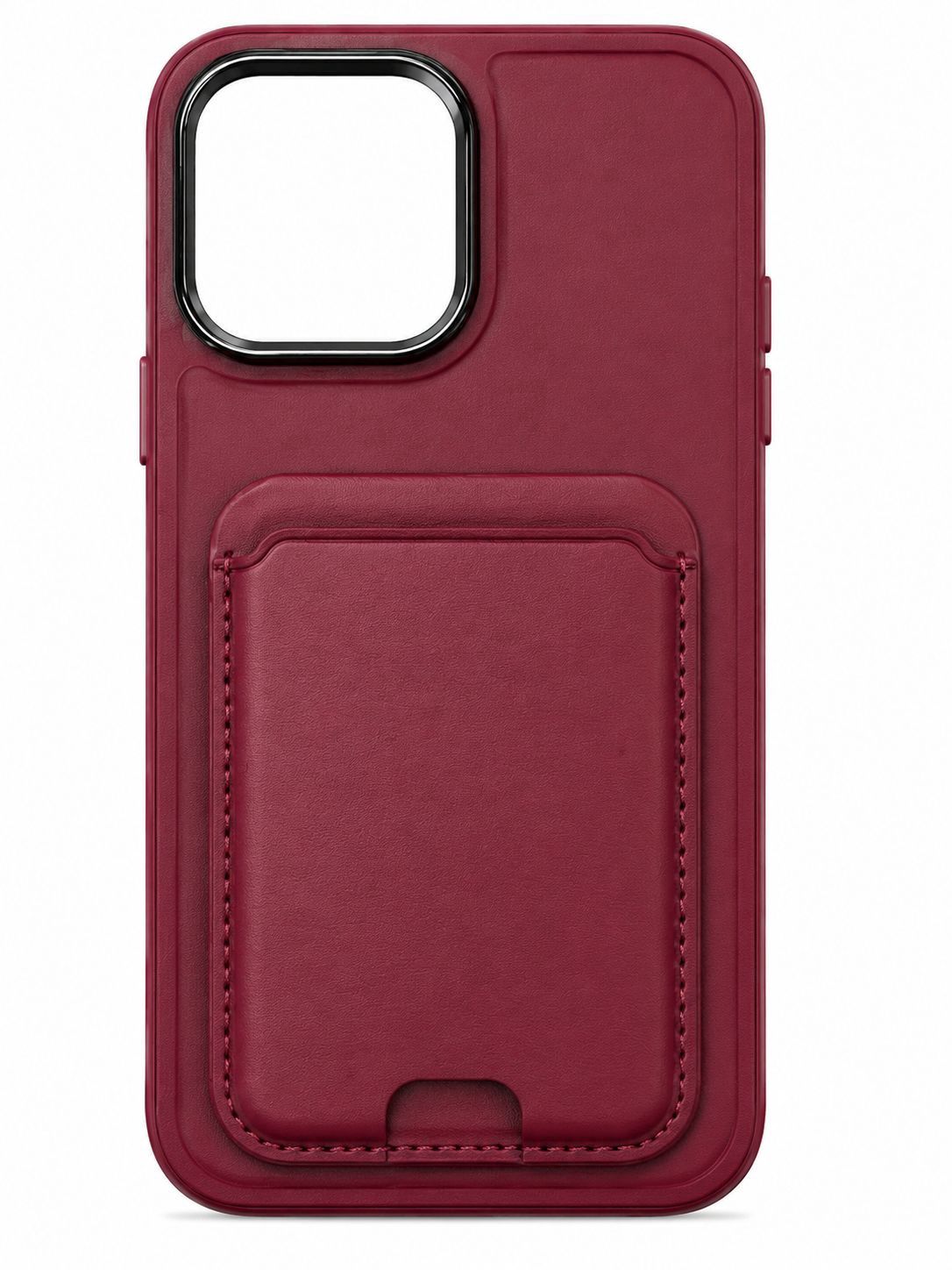 HOSHANG SERIES LEATHER WALLET FOLDING BRACKET CASE for Iphone 11- Maroon