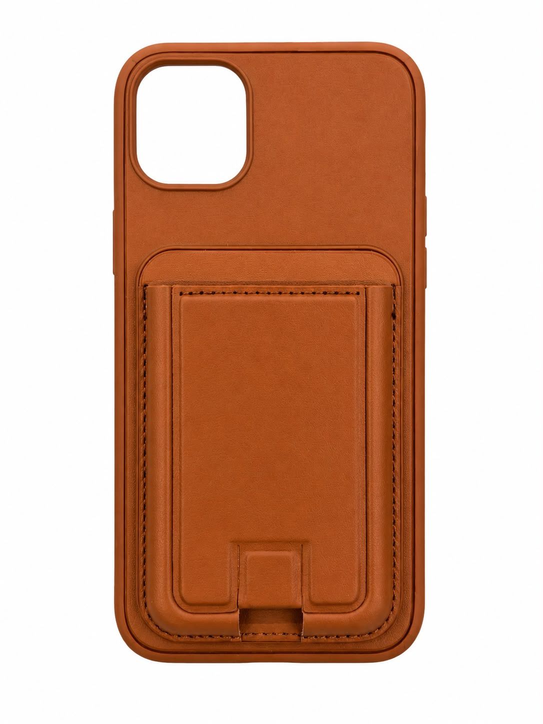 H Leather Card Slot Case for Iphone 11 - Brown