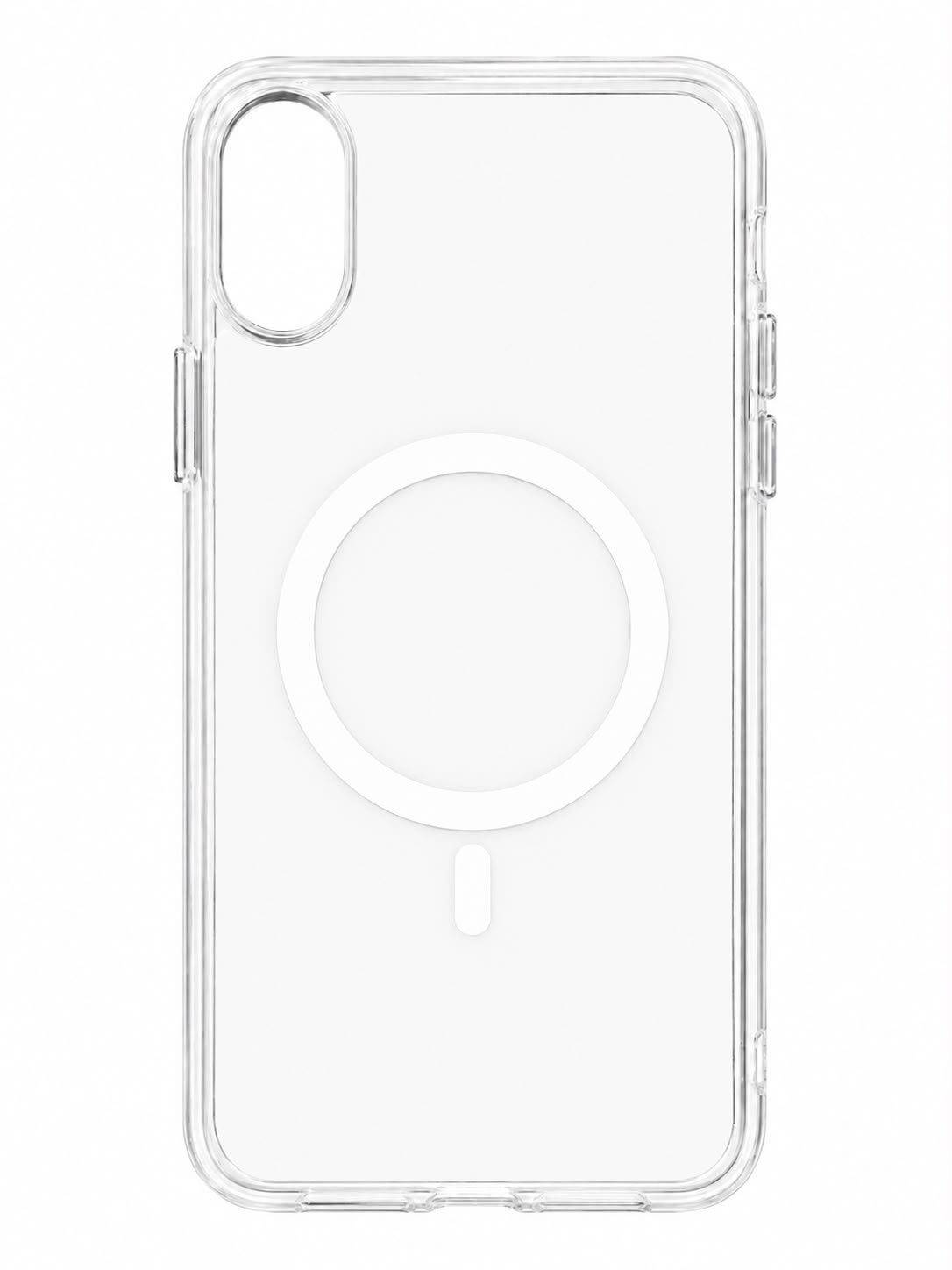 Magnetic Circle True Transparent Ultra Thick Hybrid Case Cover for Iphone XR-Clear