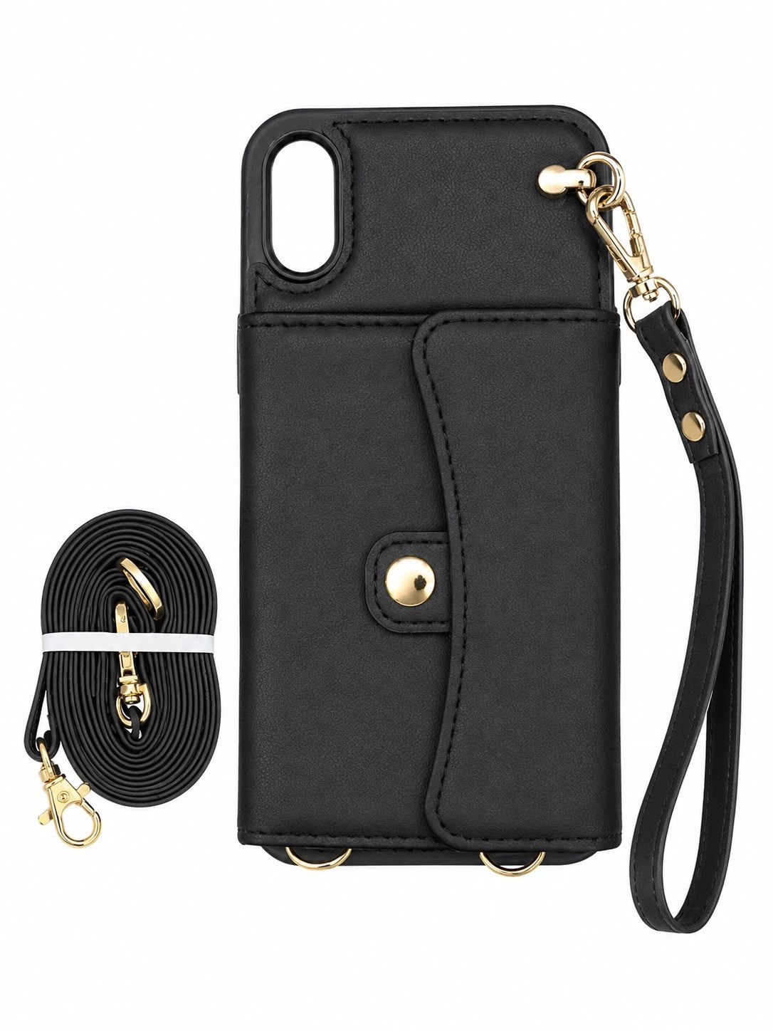 Multi Card Wallet Case for Iphone XR-Black