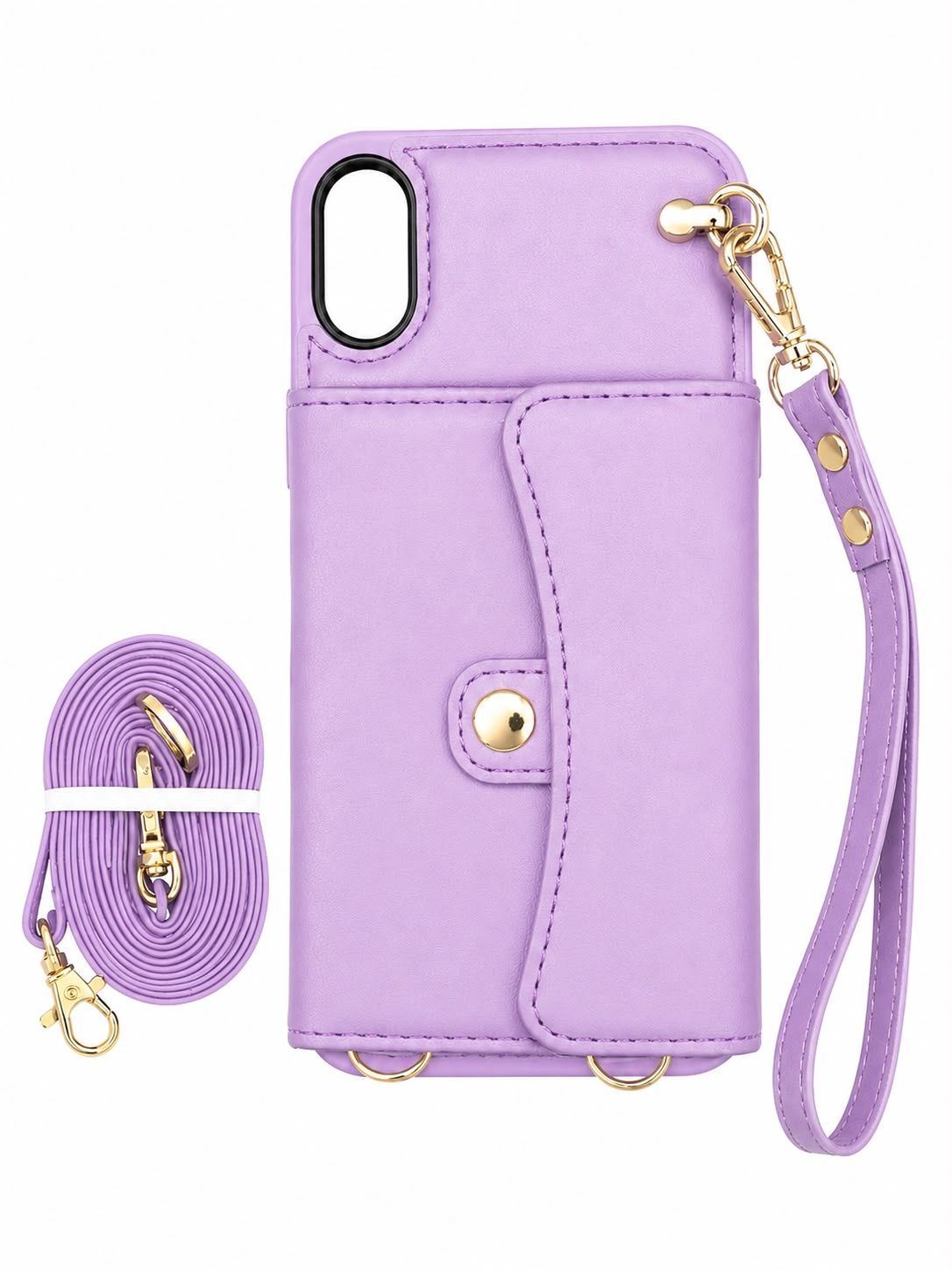 Multi Card Wallet Case for Iphone XR-Lilac Purple