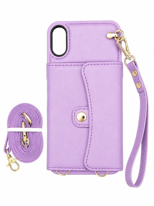 Multi Card Wallet Case for Iphone XR-Lilac Purple