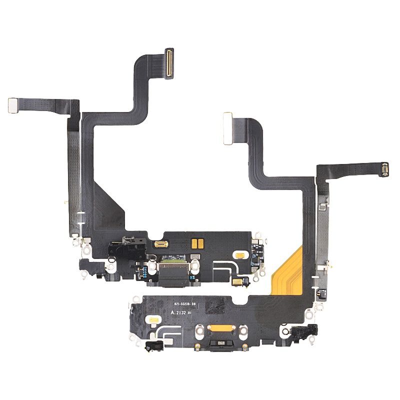 Charging Port with Flex Cable for iPhone 13 Pro (High Quality) - Graphite Charging Port with Flex Cable for iPhone 13 Pro (High Quality) - Graphite