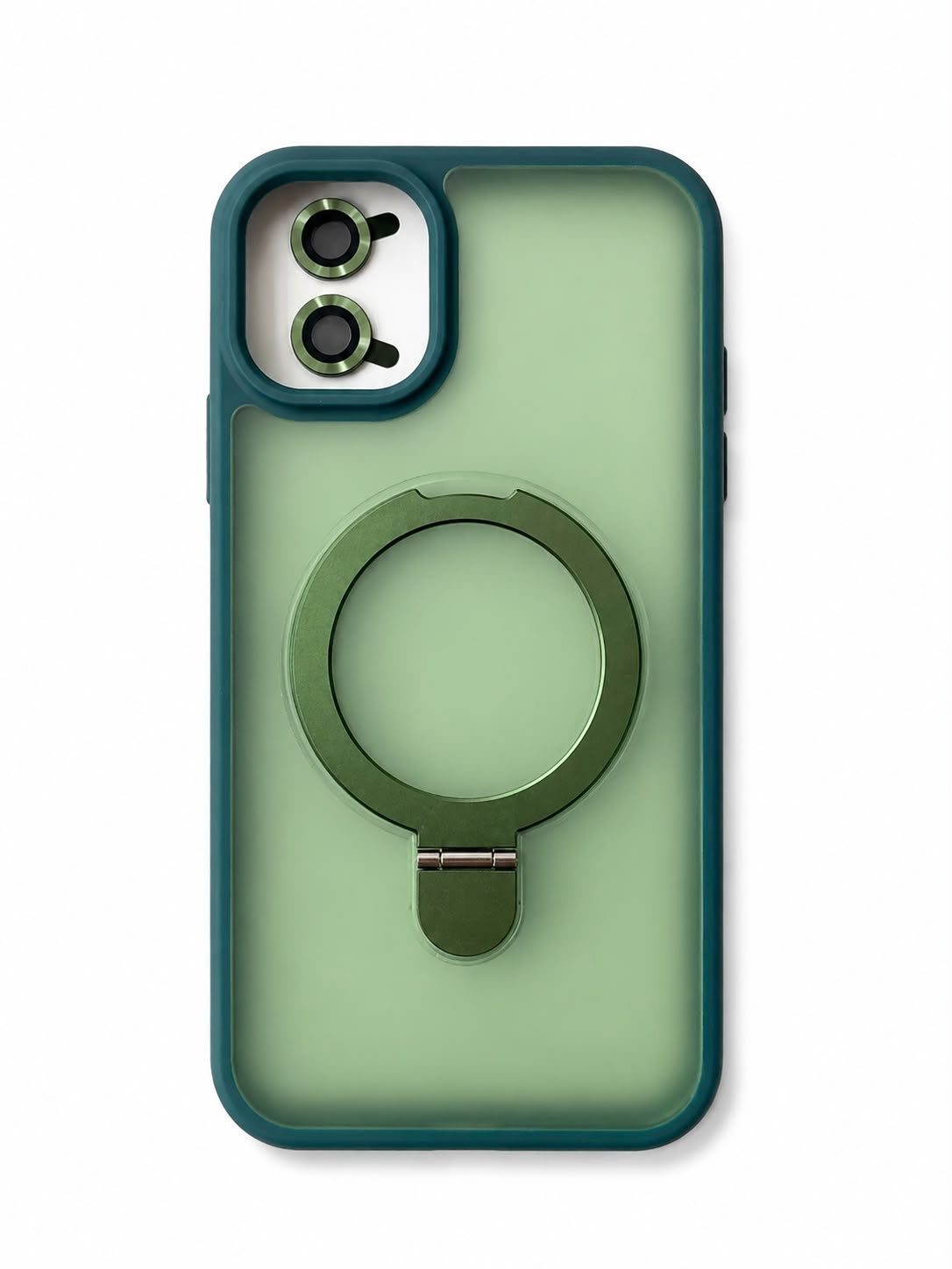 U3 Magnetic Kickstad Case + Camera Lens Protector for Iphone 11 - Green