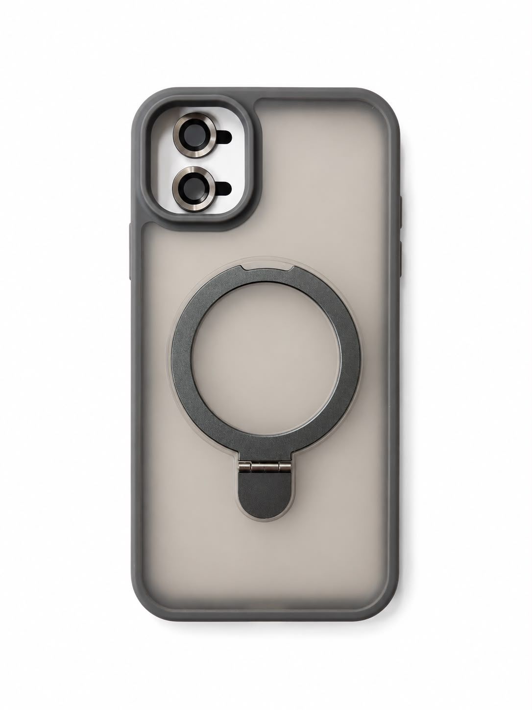U3 Magnetic Kickstad Case + Camera Lens Protector for Iphone 11 - Grey