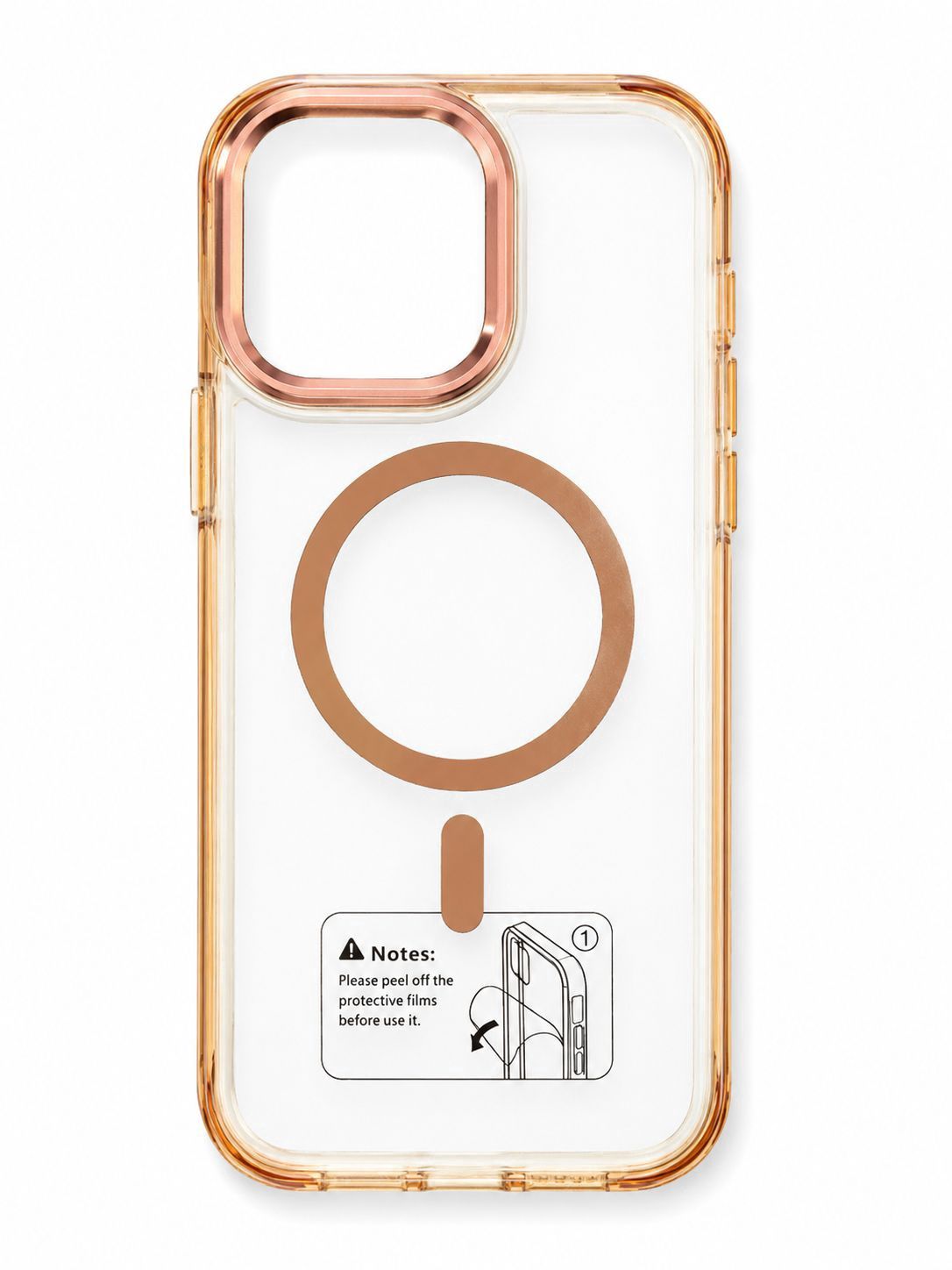 LY Clear Magsafe case for Iphone 11- Rose Gold