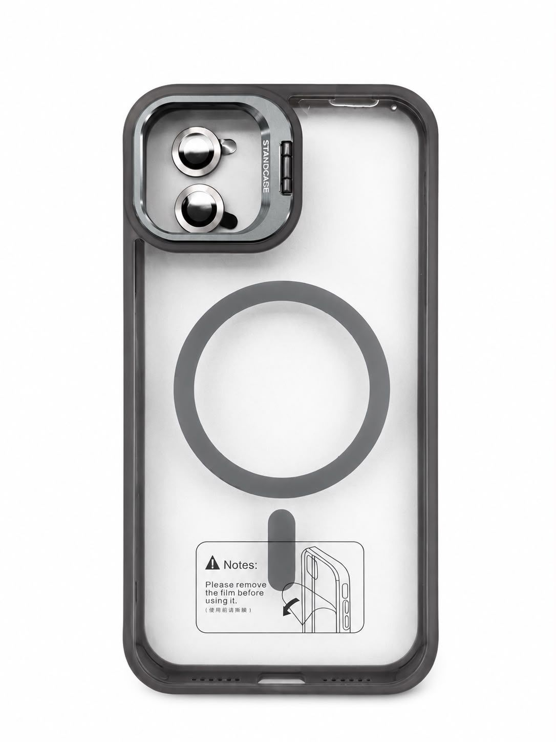 U1 Magnetic Case+Lens Stand ( without camera protector) for Iphone 11 - Grey