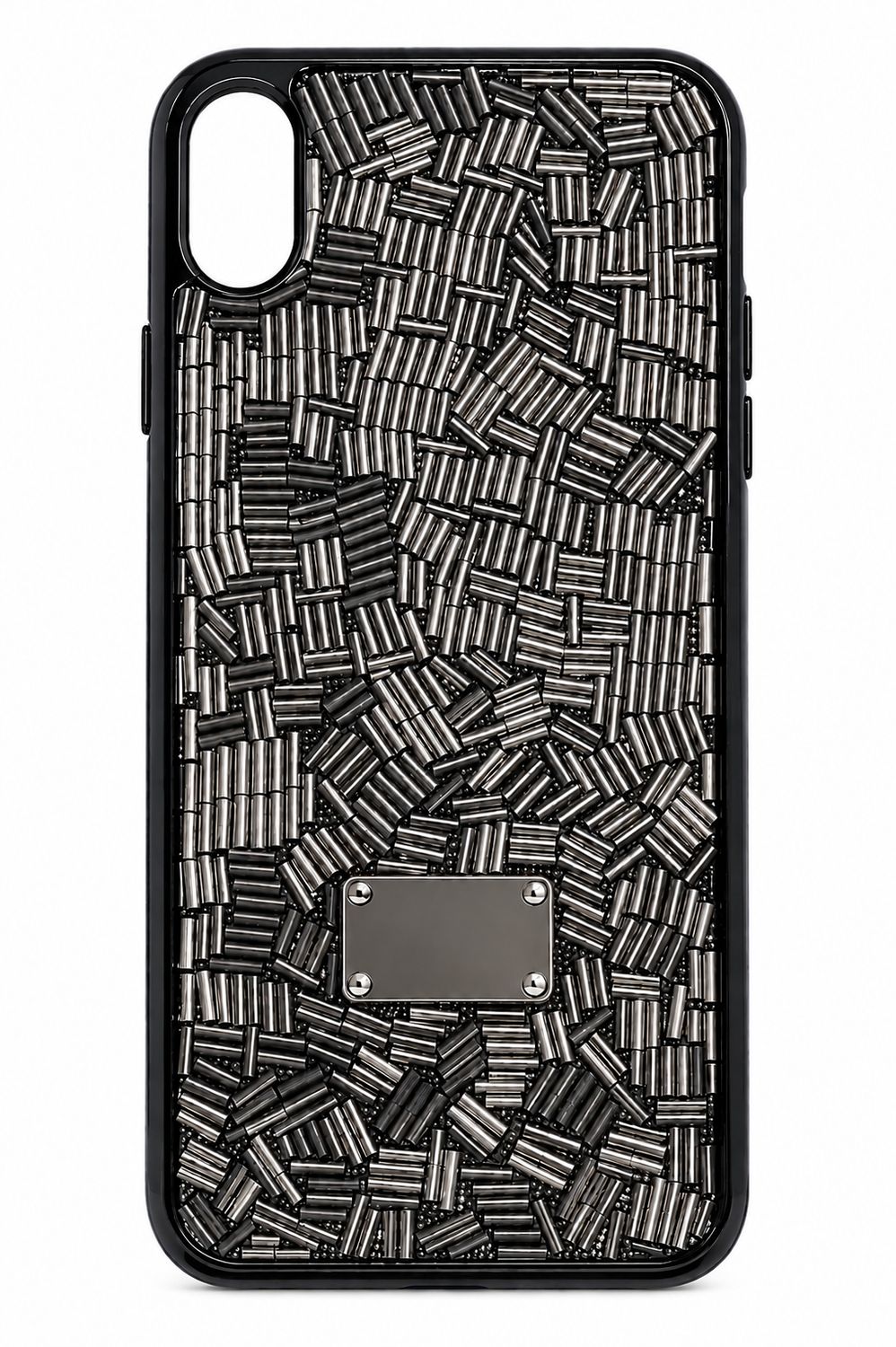 Luxury Mettalic Mosiac Phone Case for Iphone XR -Gray