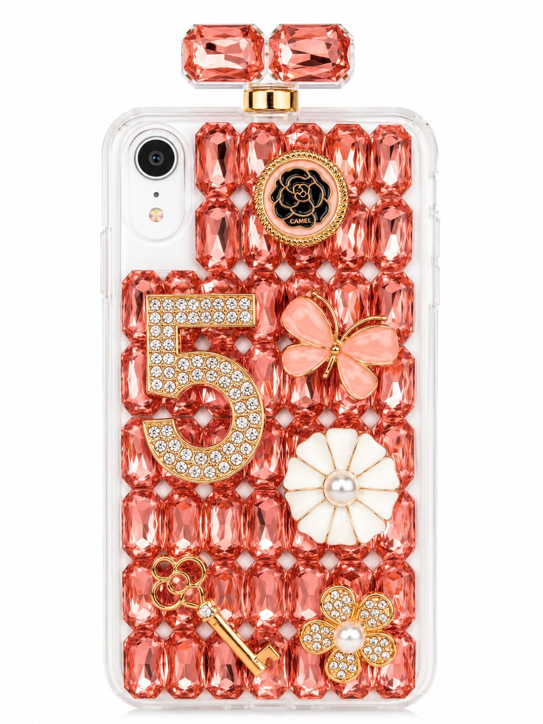 Perfume Bottle Big Diamond for Iphone XR - Pink