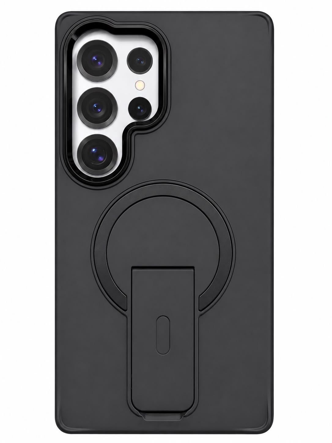 Anti-fall fulcrum bracket magnetic mobile phone case S25 Ultra - Black