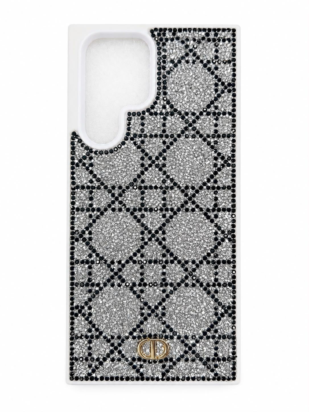 Fashion diamond Big Brand Phone Case S22 Ultra - White