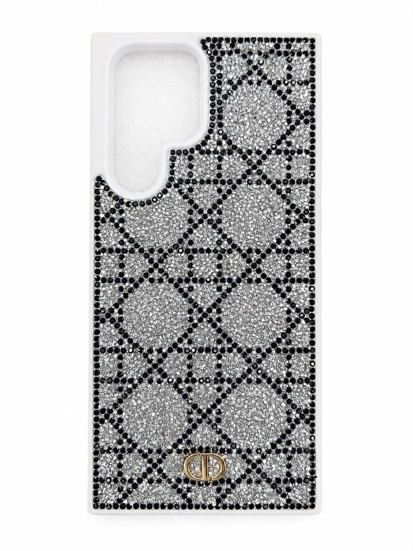 Fashion diamond Big Brand Phone Case S22 Ultra - White
