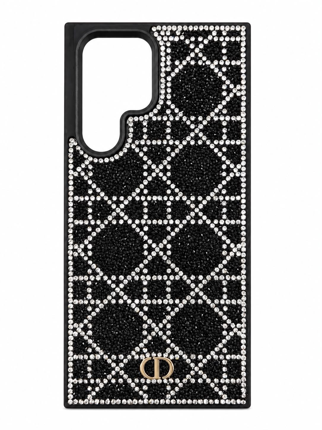 Fashion diamond Big Brand Phone Case S22 Ultra - Black