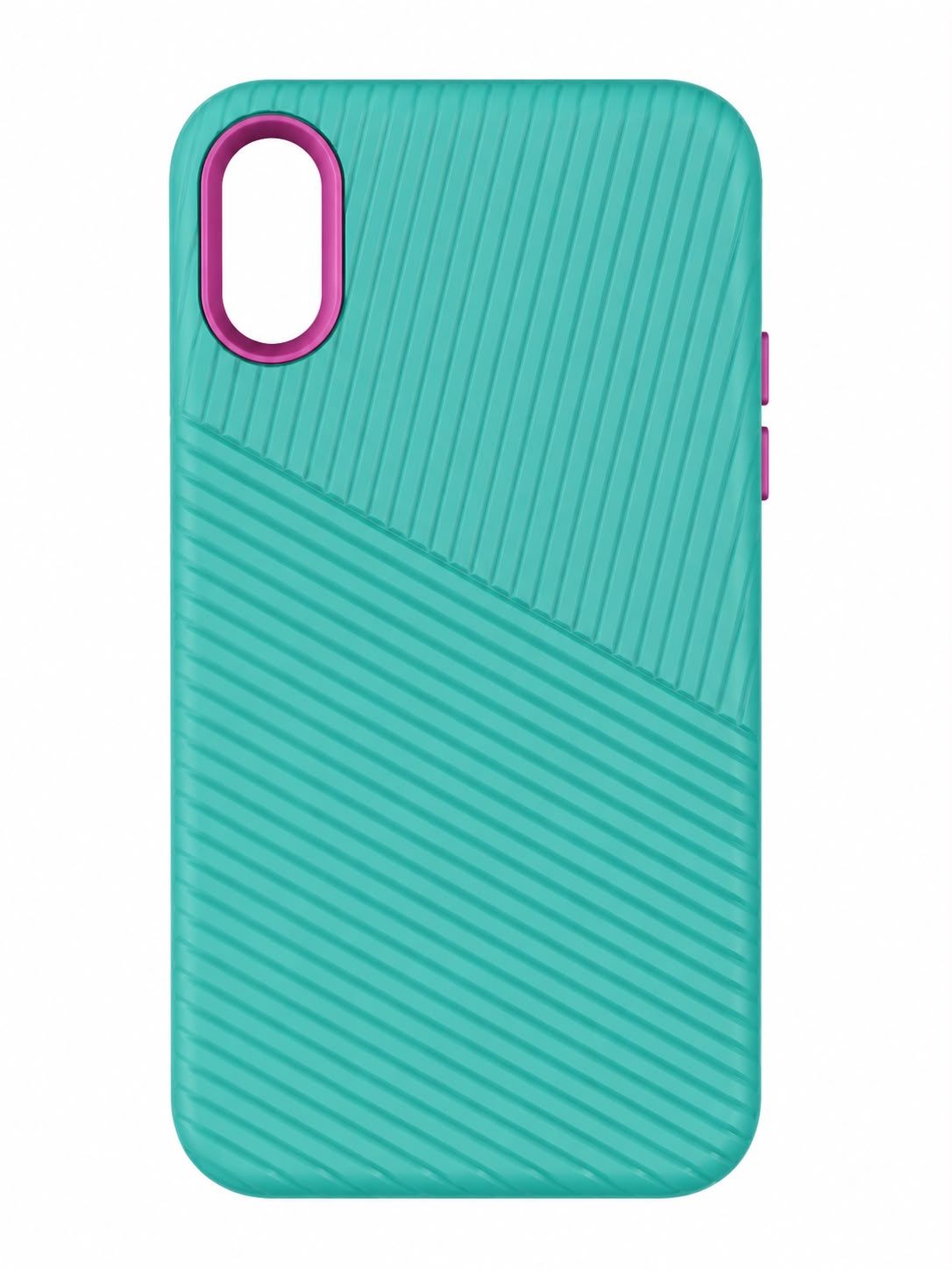 Sea Green Heavy Duty Case with Pink Accent for Iphone XR