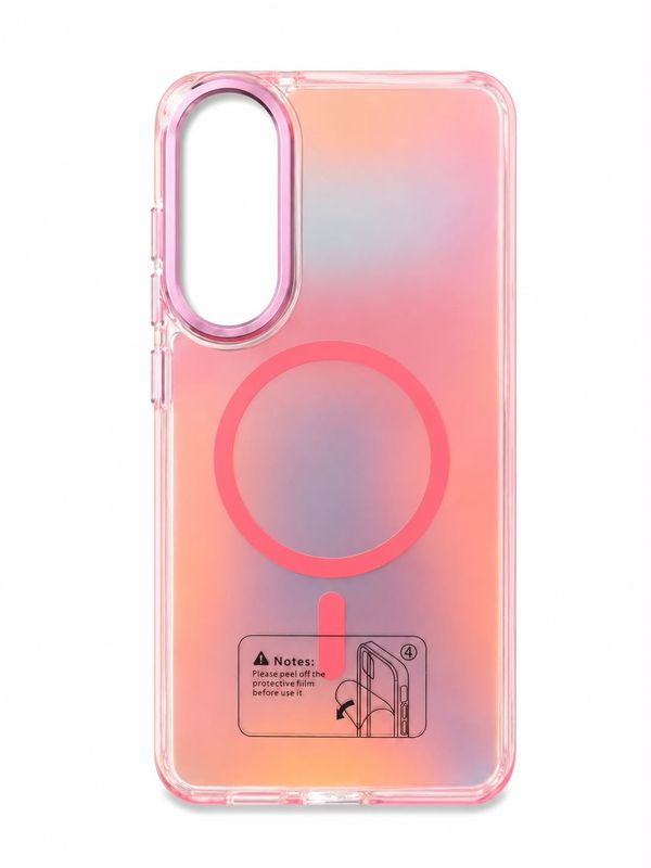 LY-Rainbow Magsafe with lens branket for S25 Edge - Pink