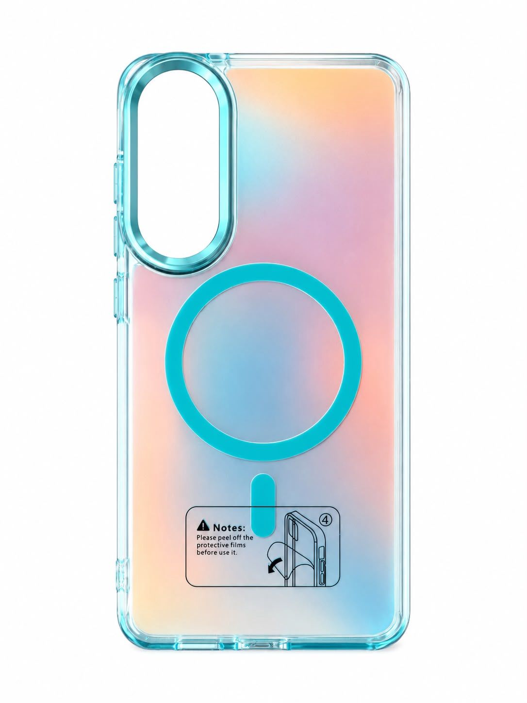 LY-Rainbow Magsafe with lens branket for S25 Edge - Blue