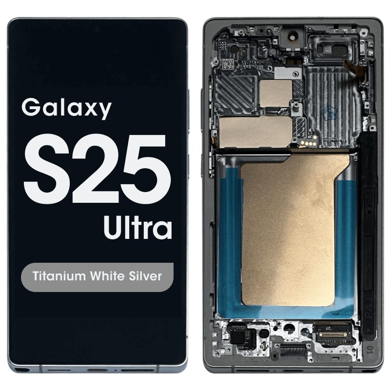 Refurbished - OLED Screen and Digitizer Assembly w/ Frame for Samsung Galaxy S25 Ultra (S938) (US / International Version) (Titanium White Silver / Titanium Silver Blue)