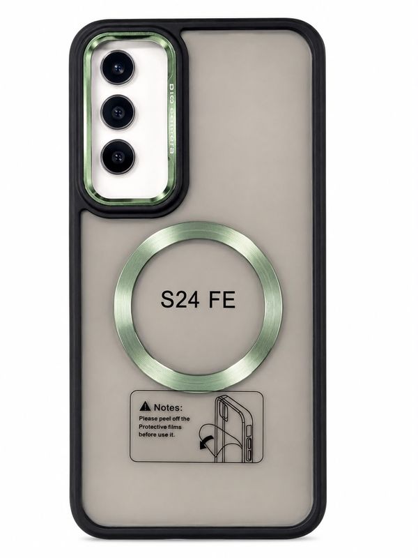 Transparent acrylic phone case S24 Fe (Green)