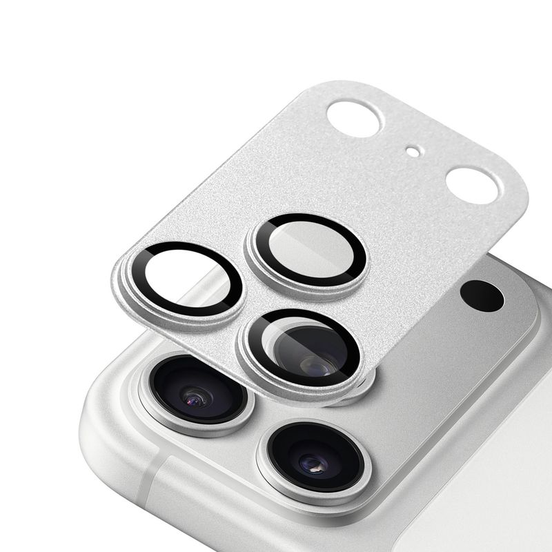 IPhone 17 Pro Camera Metal Tempered Glass - SILVER