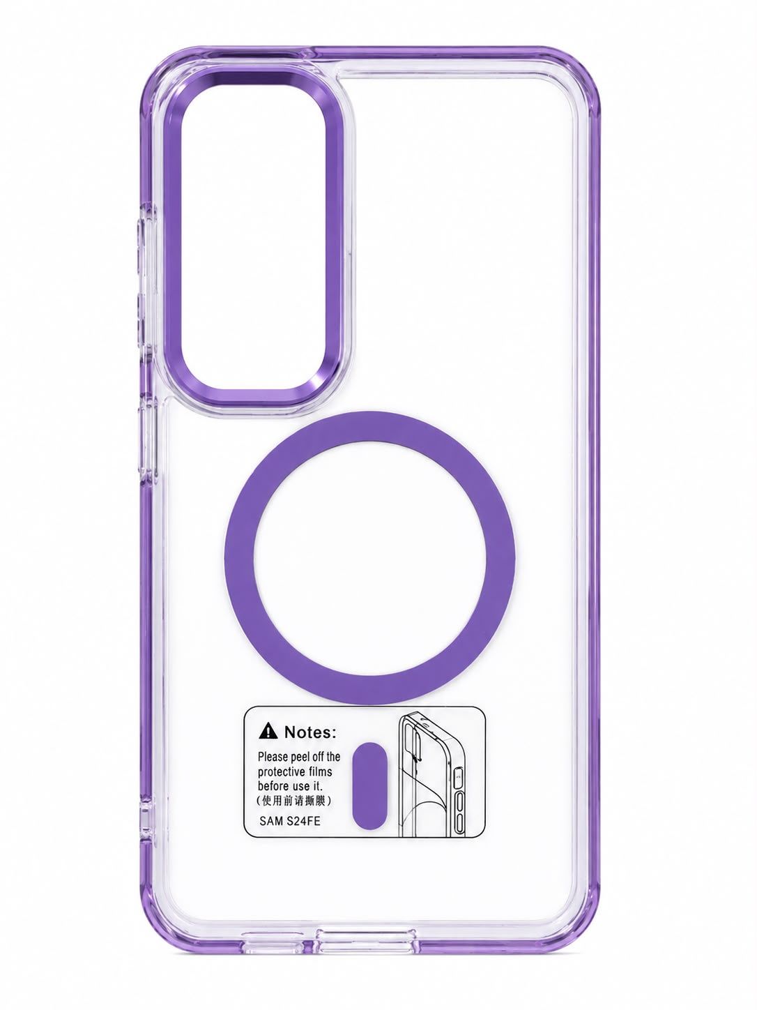 LY Clear Magsafe case for S24 Fe - Purple