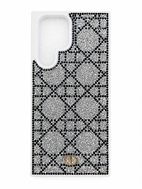 Fashion diamond Big Brand Phone Case for S24 Ultra - White