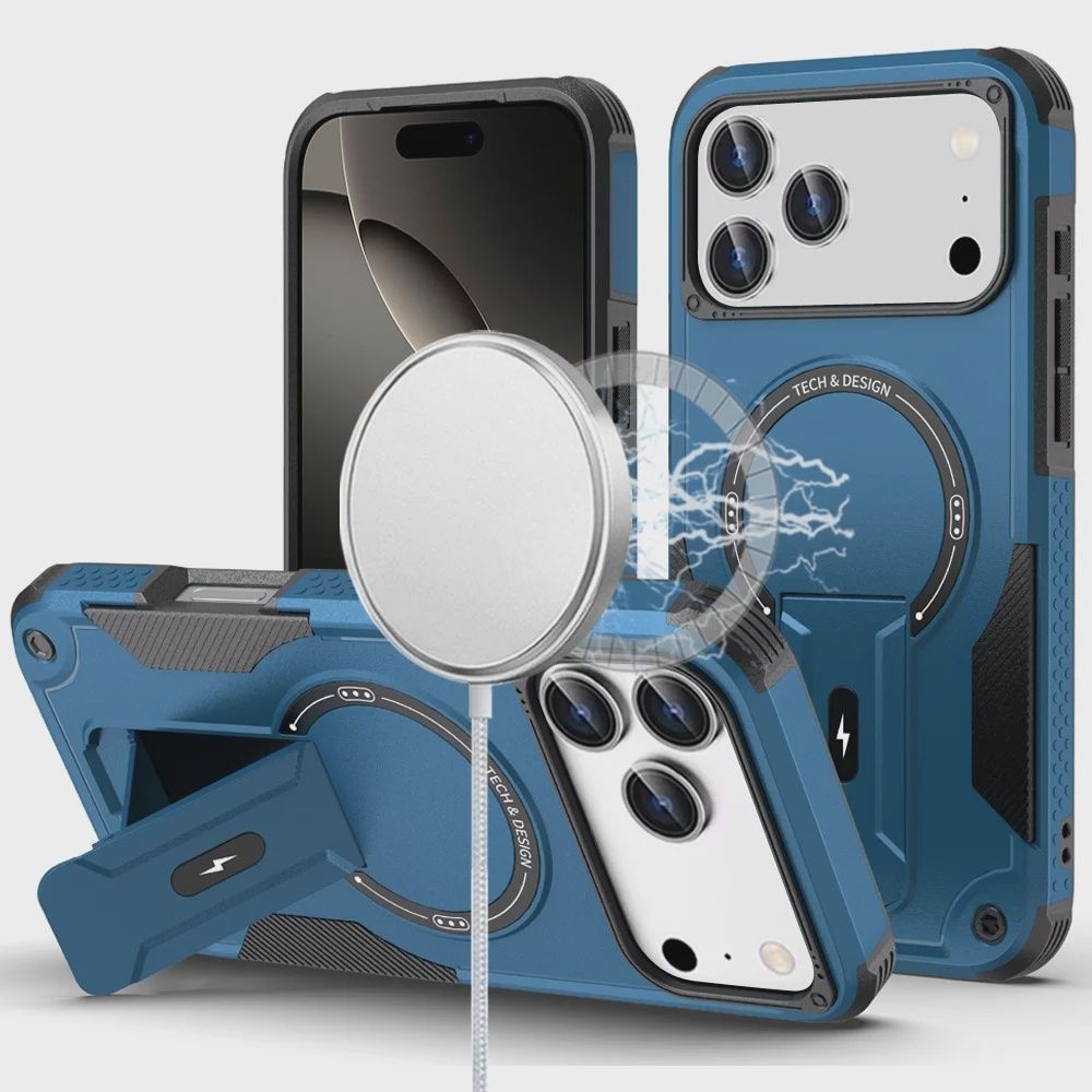 IPhone 17 Pro Max Sturdy Bracket Kickstand Magnetic Hybrid - BLUE