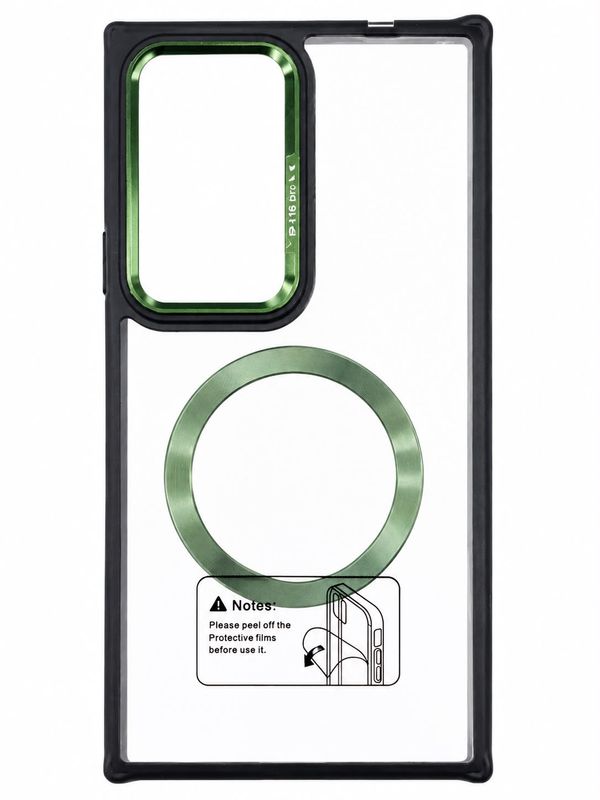 Transparent acrylic phone case S24 Ultra (Green)