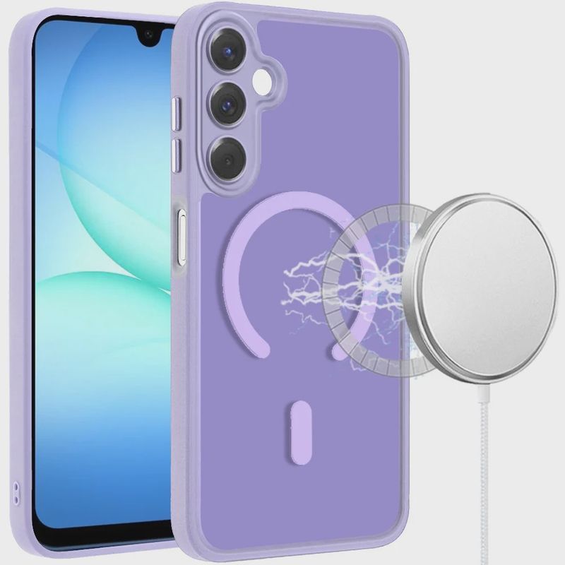 Samsung A17 5G Matte Frosted Magnetic Hybrid Case with Covered Camera Protection - light purple