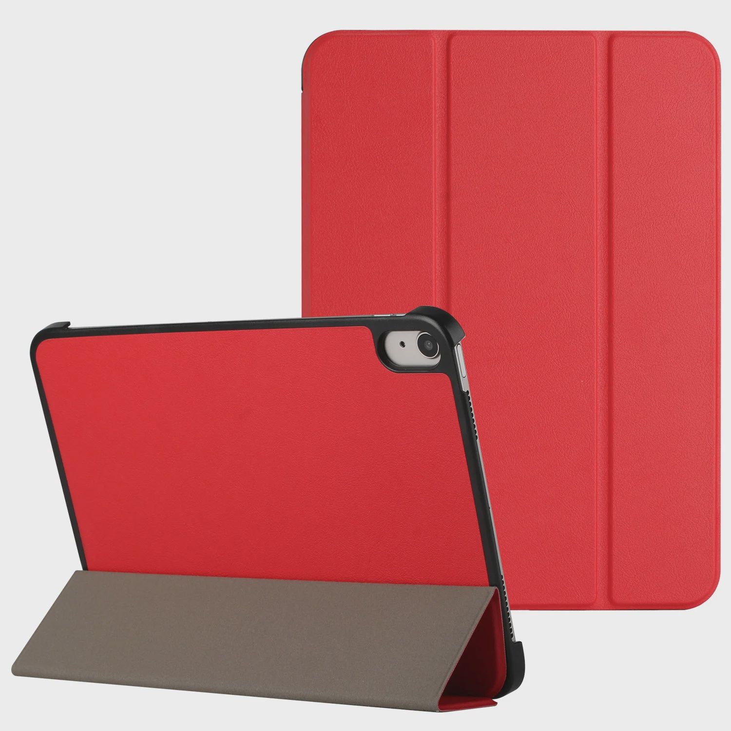 IPad 9.7 inch Trifold Magnetic Closure PU Leather Case Cover - Red