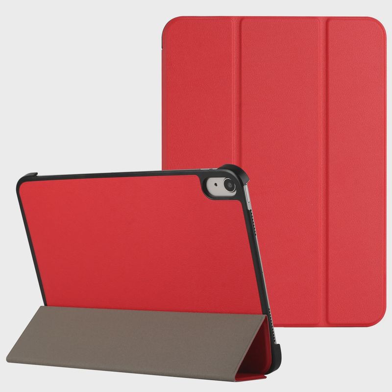IPad 9.7 inch Trifold Magnetic Closure PU Leather Case Cover - Red