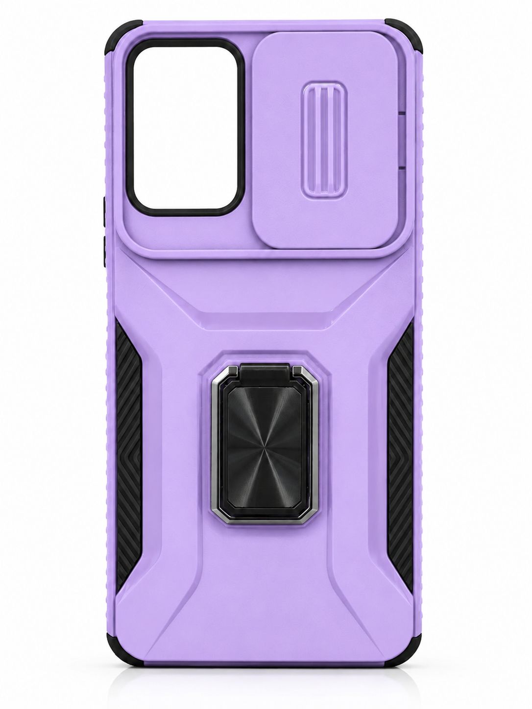 Magnetic Metal Ring Stand Camera Protection Hybrid for Motorola Moto G Play 2025 - Lilac