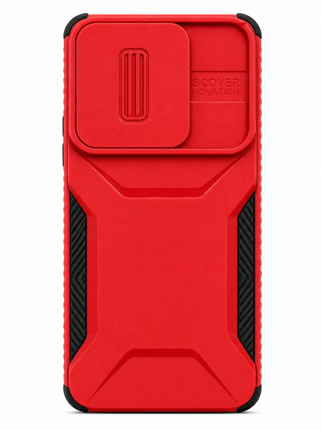 Amor Shockproof Camera Lens Protector Case for Moto G Play 2025- Red