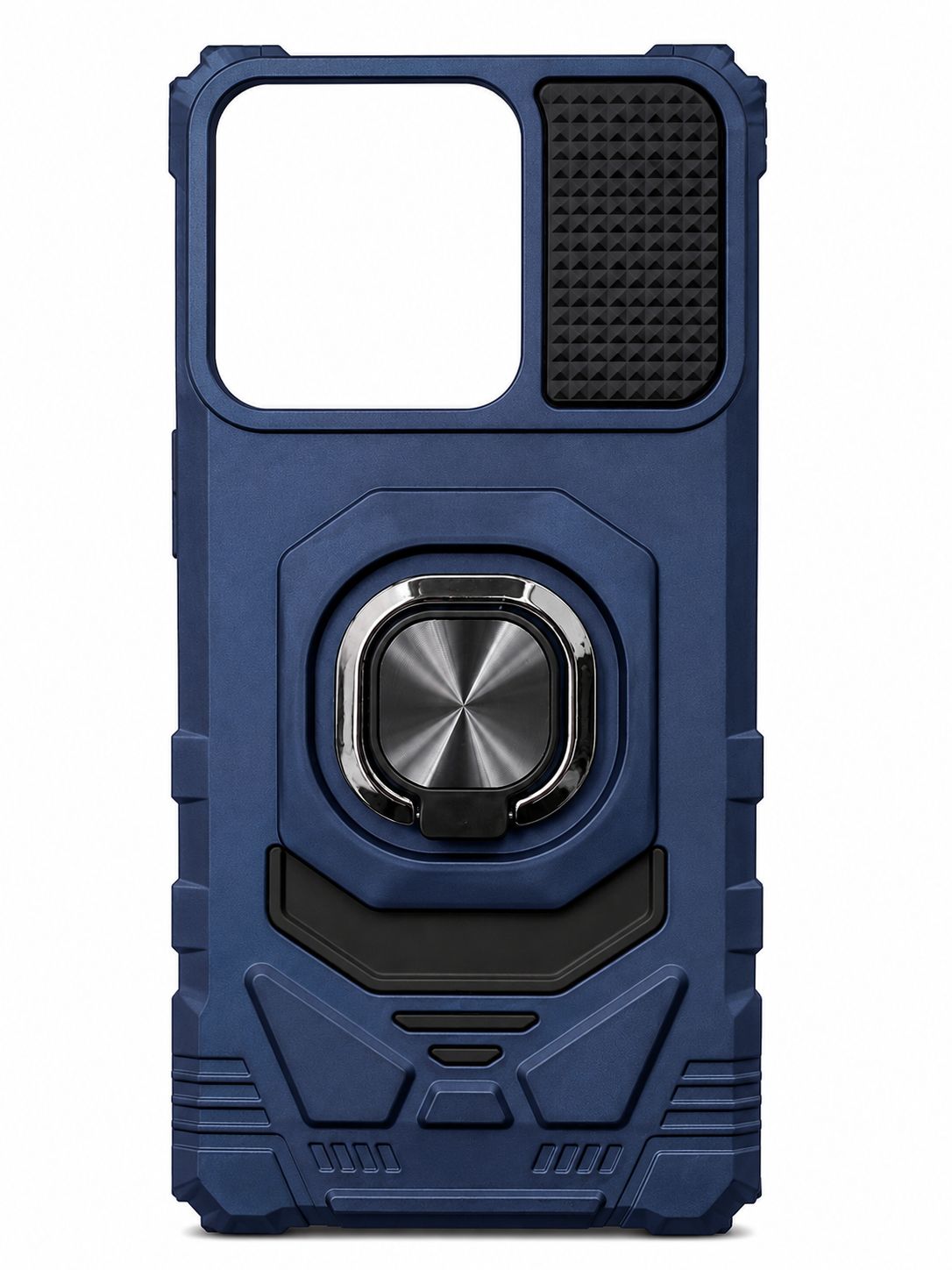 Robotic Hybrid with Magnetic Ring Stand Case Cover for Motorola Moto G Stylus 2025 - Blue